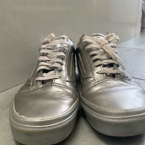 VANS SILVER SNEAKERS